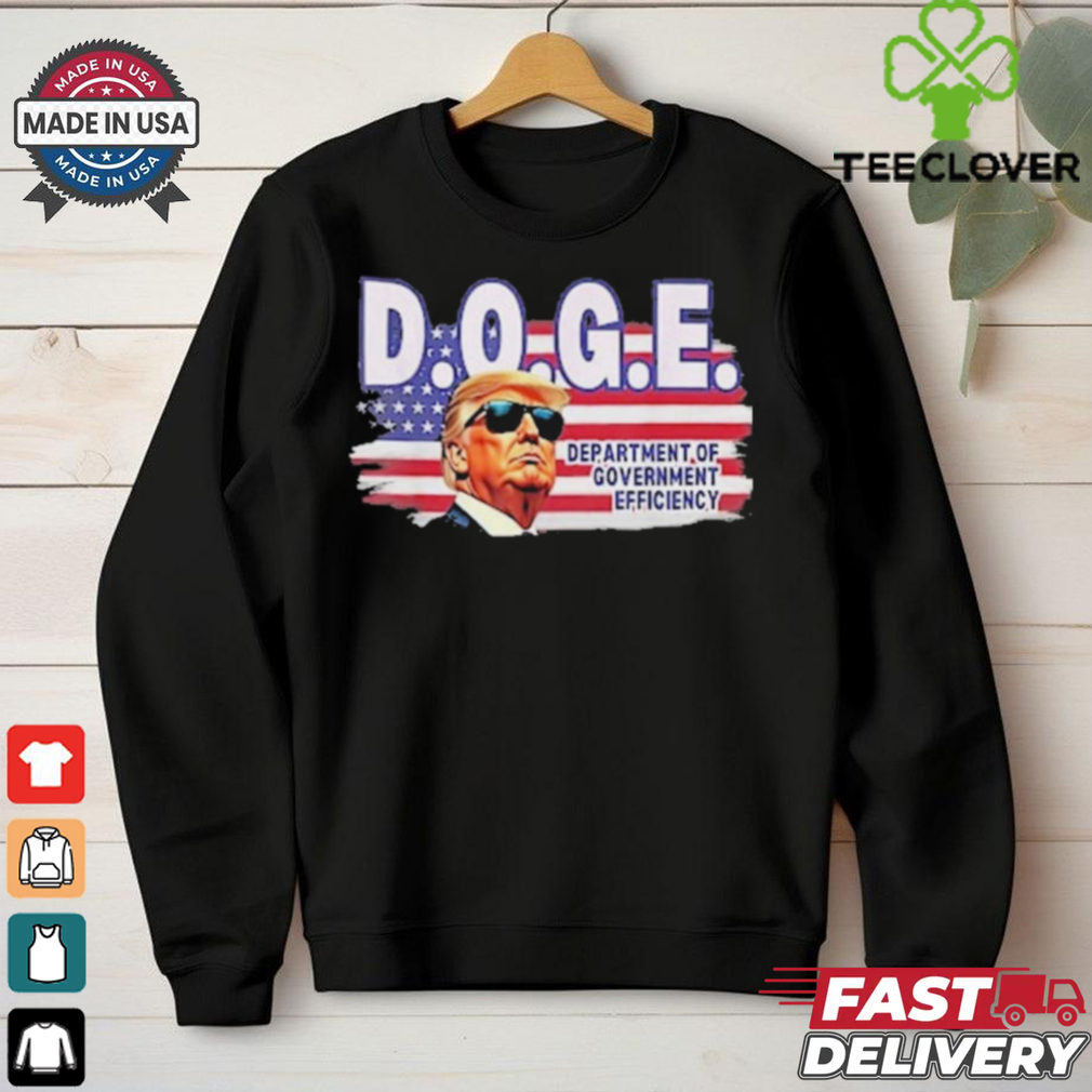 D.O.G.E. Department Of Government Efficiency USA Flag Trump T Shirt D.O.G.E. Department Of Government Efficiency USA Flag Trump T Shirt