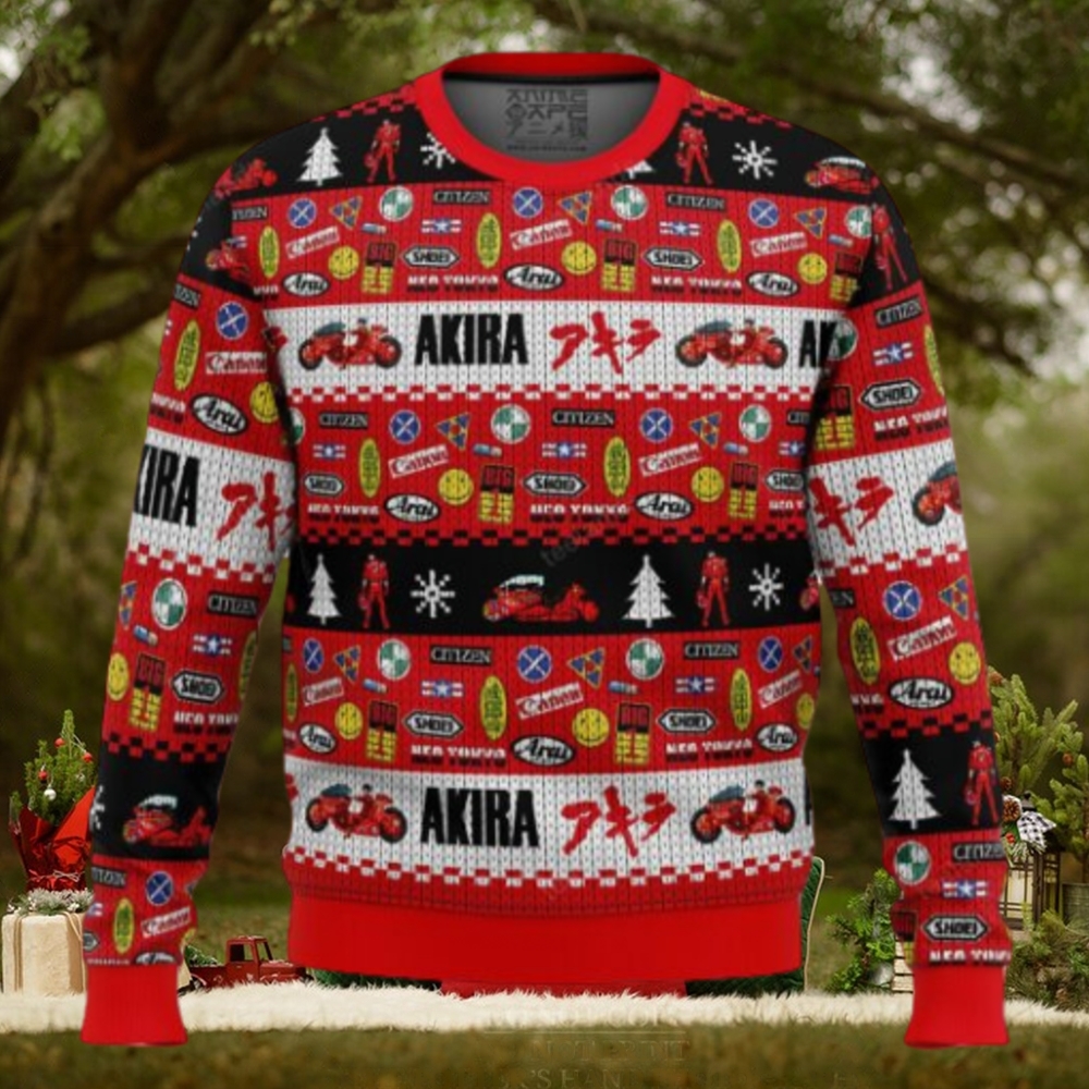 Akira bike decals Christmas sweater