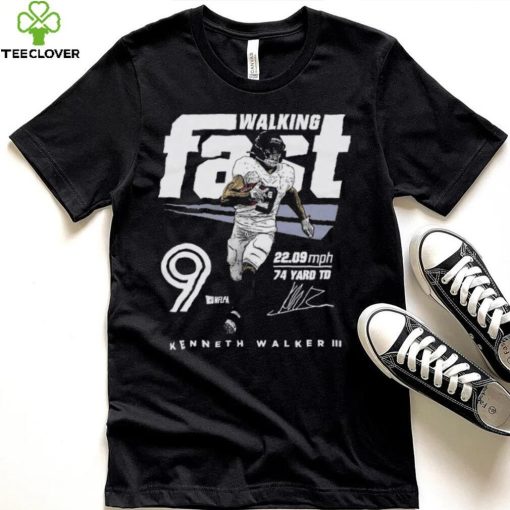 Kenneth Walker Seattle Seahawks Walking Fast Signature Shirt