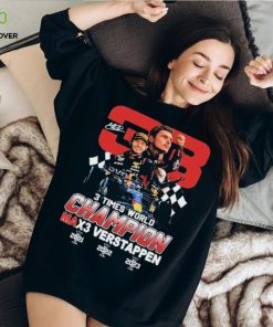 Max Verstappen 3 Times World Champion T Shirt