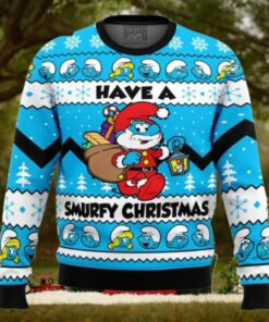 Have a Smurfy Christmas Smurfs Ugly Christmas Sweater