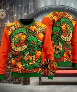 DBZ Eternal Shenron Vibrant Artwork Cool Ugly Xmas Sweater
