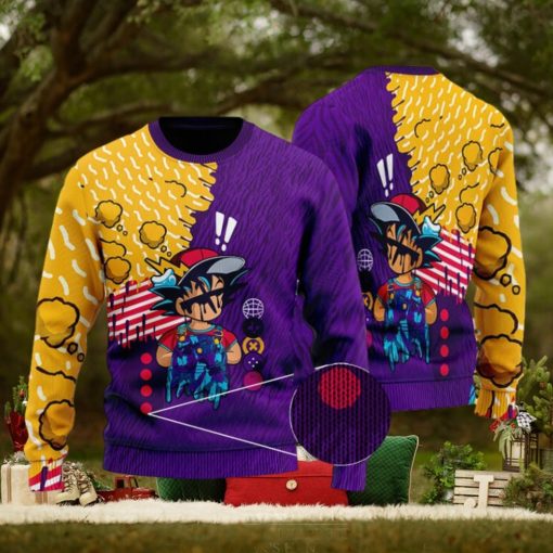 DBZ Hypebeast Kid Goku Grime Artwork Ugly Sweater