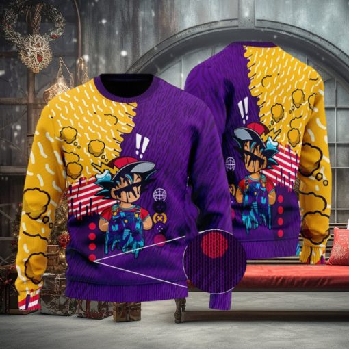 DBZ Hypebeast Kid Goku Grime Artwork Ugly Sweater