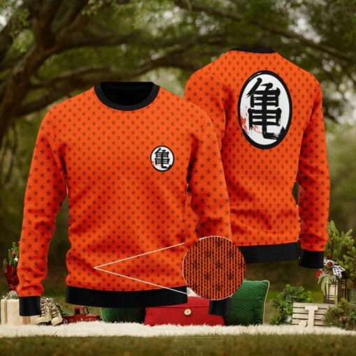 DBZ Kakarot Wisdom Kanji Star Pattern Ugly Sweater