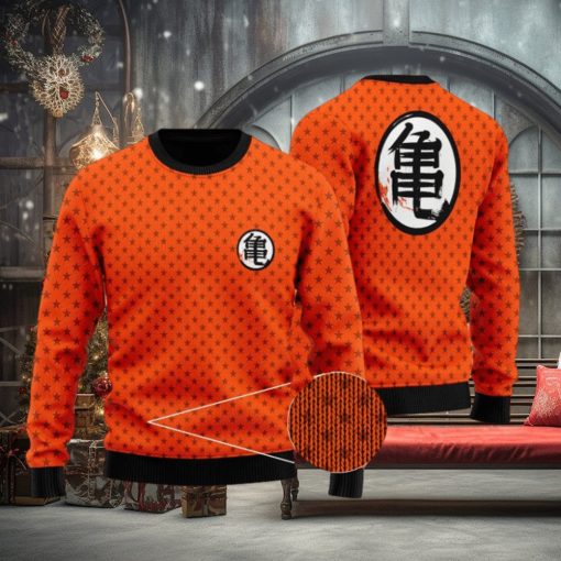 DBZ Kakarot Wisdom Kanji Star Pattern Ugly Sweater