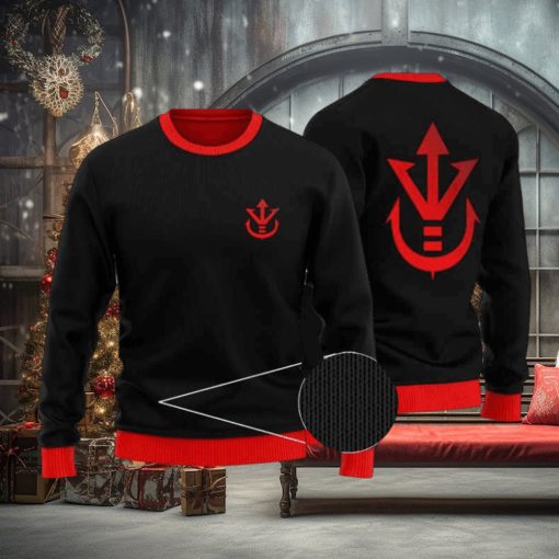 DBZ Saiyan Royal Family Crest Awesome Ugly Sweater
