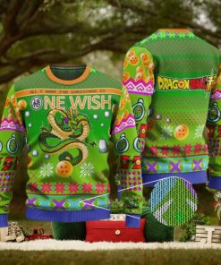 DBZ Shenron One Wish Art Ugly Christmas Sweater