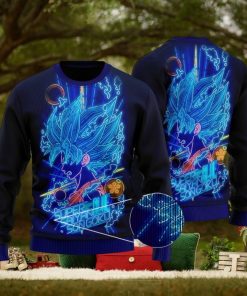 DBZ Super Saiyan Blue Goku Neon Ugly Xmas Sweater