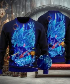 DBZ Super Saiyan Blue Goku Neon Ugly Xmas Sweater