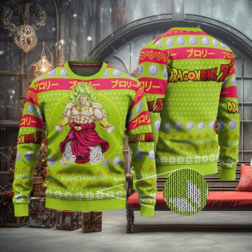 DBZ Super Saiyan Broly Epic Ugly Christmas Sweater