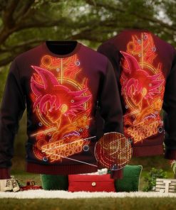 DBZ Super Saiyan God Goku Neon Lights Ugly Sweater