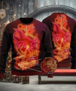 DBZ Super Saiyan God Goku Neon Lights Ugly Sweater