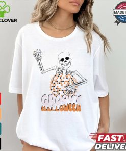 Skeleton disco ball groovy Halloween shirt