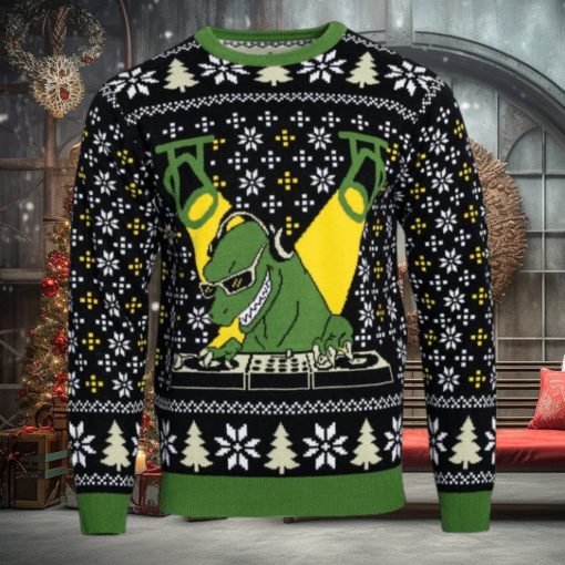 DJ T Rex Ugly Christmas Sweater