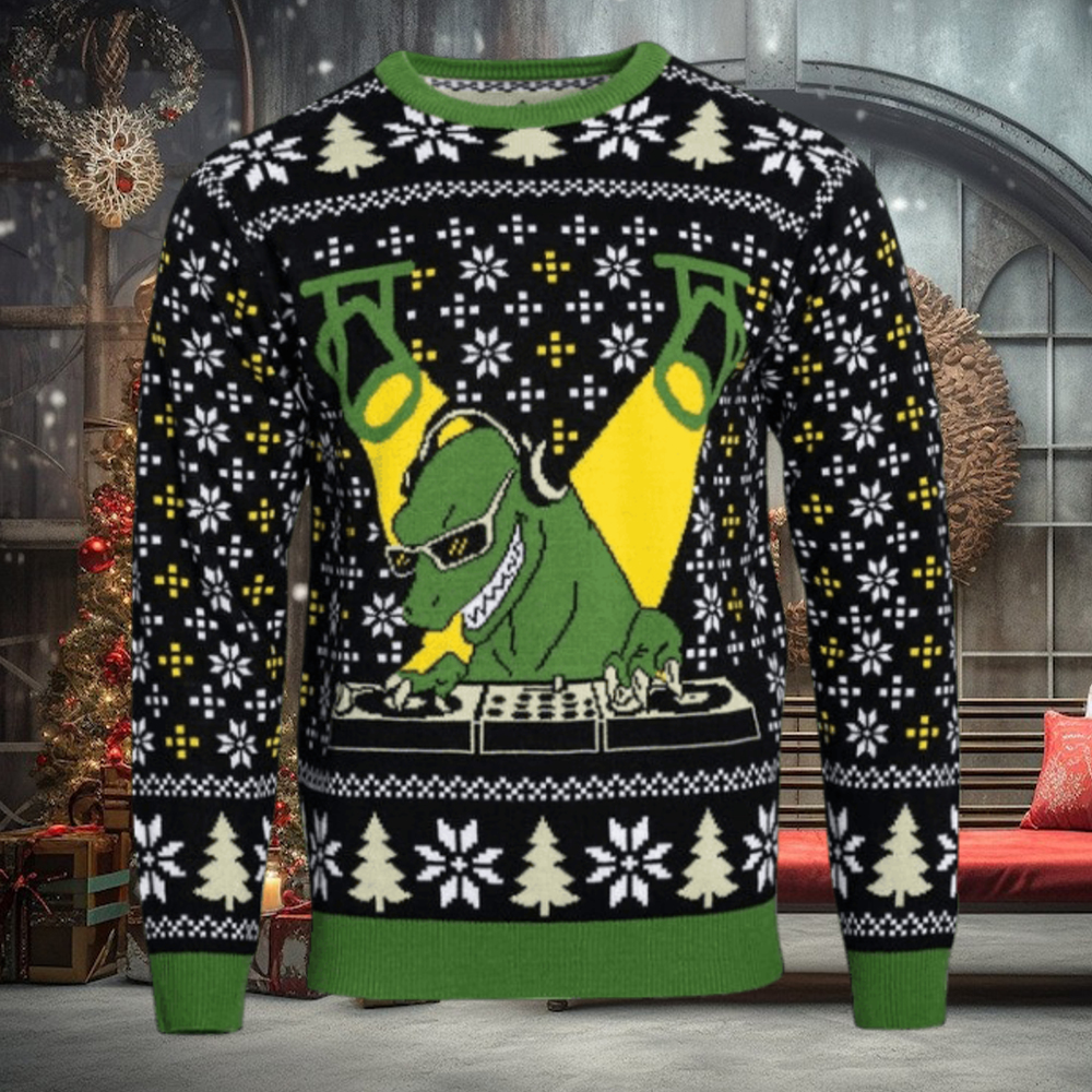 DJ T Rex Ugly Christmas Sweater DJ T Rex Ugly Christmas Sweater