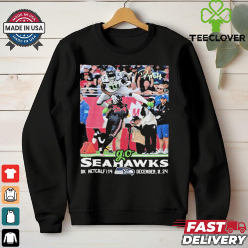 DK Metcalf Jumps Over Starling Thomas V Go Seahawks Shirt