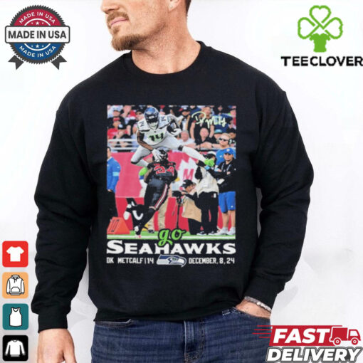 DK Metcalf Jumps Over Starling Thomas V Go Seahawks Shirt