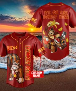 DK64 It’s On Like Donkey Kong Custom Baseball Jersey