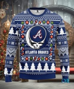 Atlanta Braves Grateful Dead Ugly Christmas Sweater & Sweatshirt Gifts 1 Atlanta Braves Grateful Dead Ugly Christmas Sweater & Sweatshirt Gifts