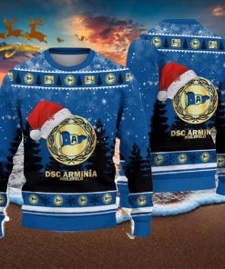 DSC Arminia Bielefeld Ugly Christmas Sweater Santa Hat Logo Tree Gift For Men And Women