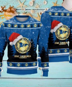 DSC Arminia Bielefeld Ugly Christmas Sweater Santa Hat Logo Tree Gift For Men And Women