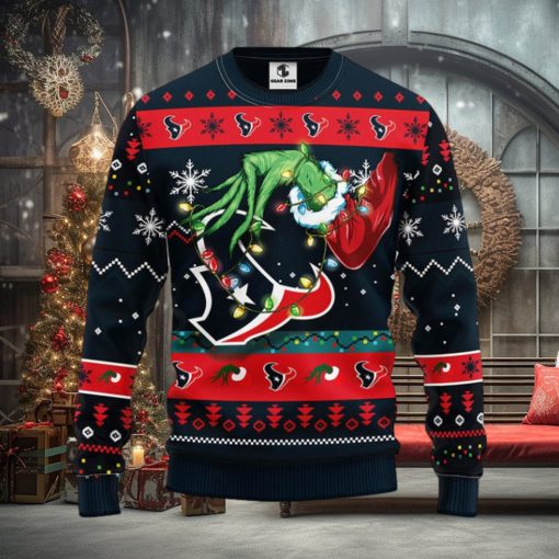Houston Texans Grinch Christmas Ugly Sweater