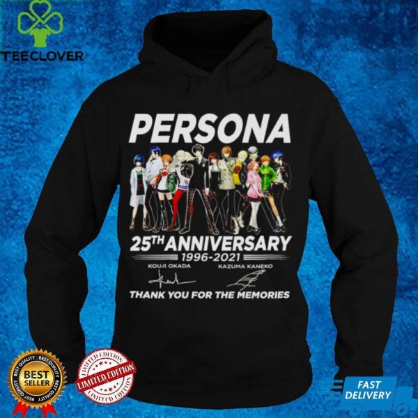 Persona 25th anniversary 1996 2021 signatures thank you for the memories hoodie, sweater, longsleeve, shirt v-neck, t-shirt