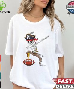 Dab Skeleton Funny Dabbing Skeleton Pirate Football shirt