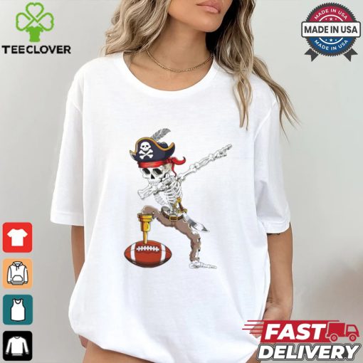 Dab Skeleton Funny Dabbing Skeleton Pirate Football shirt