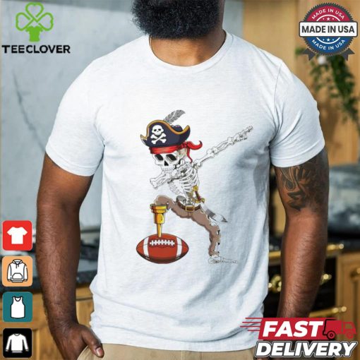 Dab Skeleton Funny Dabbing Skeleton Pirate Football shirt