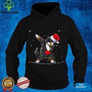 Dabbing Bernese Dog Santa Christmas Lights Xmas Boys Kids T Shirt