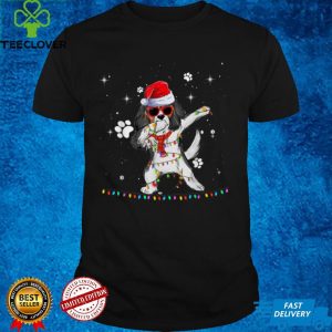 Dabbing Cavalier King Santa Christmas Lights Xmas Boys Kids T Shirt