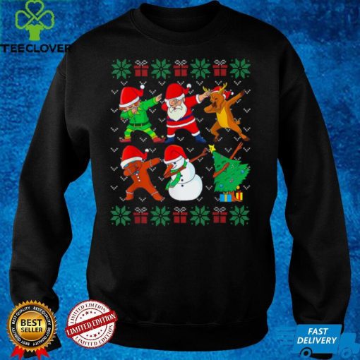 Dabbing Christmas Ugly Sweater Santa Dab Squad Kids Boy Xmas T Shirt