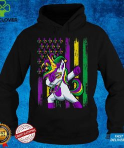 Dabbing Jester Unicorn Flag Mardi Gras Shirt, Kids Girls T Shirt