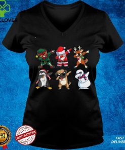 Dabbing Pug Santa Snowman Dog Lover Funny Christmas T Shirt