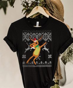 Dabbing Reindeer Ugly T Shirt Christmas Gift