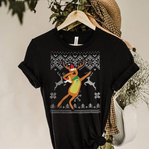 Dabbing Reindeer Ugly T Shirt Christmas Gift