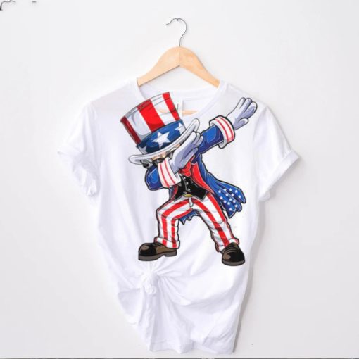 Dabbing Uncle Sam 4th of July Kids Women Men Funny Dab Dance T Shirt
