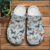 Floral Black Dachshund Crocs Unique Classic Clogs