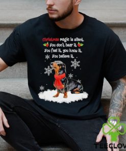 Dachshund Christmas magic is silent you don’t hear it you feel it you know it hoodie, sweater, longsleeve, shirt v-neck, t-shirt