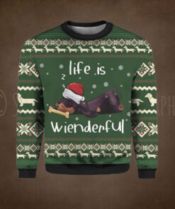 Dachshund Life Is Wienderful Ugly Christmas Sweater