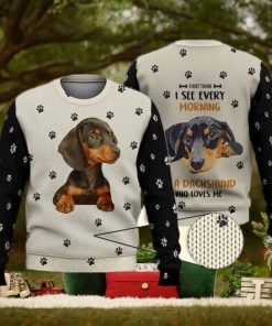 Dachshund Loves Me 3D All Over Shirts 3D Ugly Sweater Christmas Gift Sweater