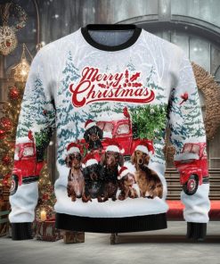 Dachshund Merry Ugly Sweater For Christmas