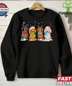 Dachshund Santa Christmas light dog lovers shirt 1 Dachshund Santa Christmas light dog lovers shirt
