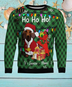 Dachshund Santa Paw Ugly Christmas Sweater