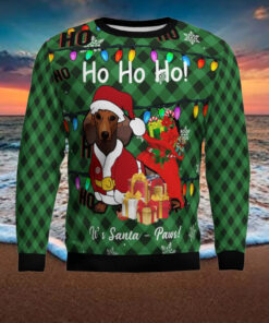 Dachshund Santa Paw Ugly Christmas Sweater