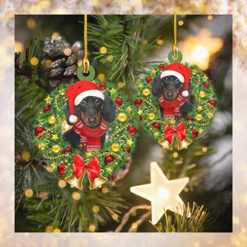 Dachshund christmas   shaped ornament