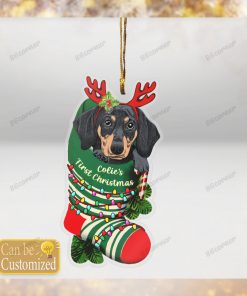 Dachshund in Christmas Stocking ornament