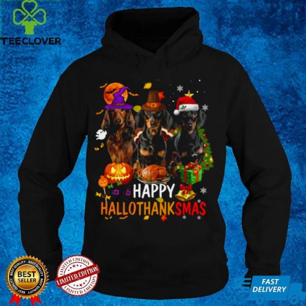 Dachshunds Happy Hallothanksmas Shirt